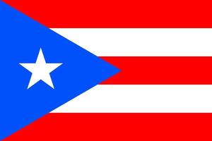 Flag of Puerto Rico. Symbol of Independence Day, souvenir sport game, button language, icon. vector