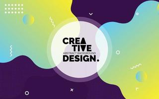 Colorful Creative template banner with gradient color. Design with liquid shape. Vector illustration