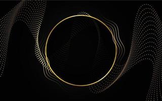 Abstract black and gold lines luxury background vector