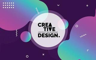 Colorful Creative template banner with gradient color. Design with liquid shape. Vector illustration