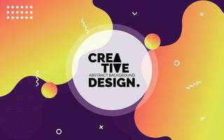 Colorful Creative template banner with gradient color. Design with liquid shape. Vector illustration