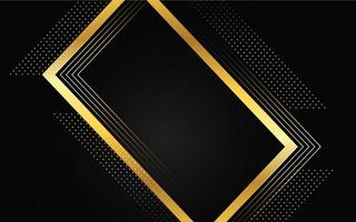 Abstract Black Background with Gold Frame vector