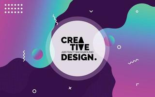 Colorful Creative template banner with gradient color. Design with liquid shape. Vector illustration