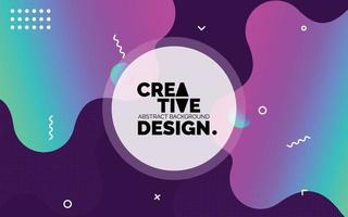 Colorful Creative template banner with gradient color. Design with liquid shape. Vector illustration