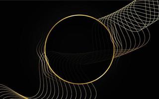 Abstract black and gold luxury background vector