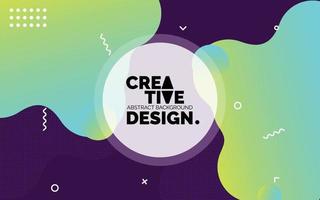 Colorful Creative template banner with gradient color. Design with liquid shape. Vector illustration