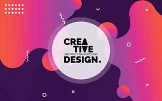 Colorful Creative template banner with gradient color. Design with liquid shape. Vector illustration