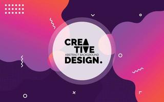 Colorful Creative template banner with gradient color. Design with liquid shape. Vector illustration