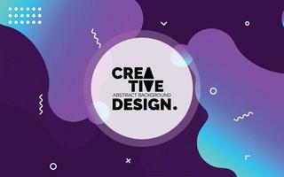 Colorful Creative template banner with gradient color. Design with liquid shape. Vector illustration