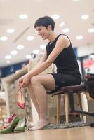 Woman Trying New Shoes photo