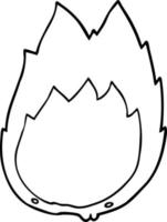 line drawing flame vector