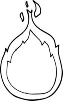 line drawing flame vector