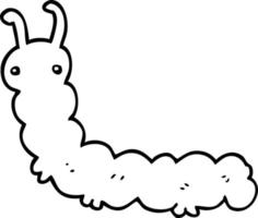 line drawing cartoon caterpillar vector