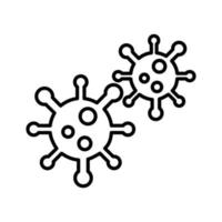 icono de vector de virus covid