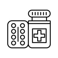 Pills Bottle Vector Icon