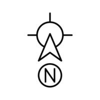 icono de vector norte