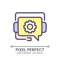 Tech support pixel perfect RGB color icon. Information service for customers. Call center. Isolated vector illustration. Simple filled line drawing. Editable stroke