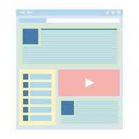 Flat website template, web design technology. Vector illustration