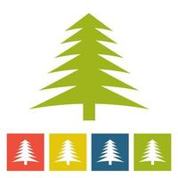 Spruce. New Year icon. Vector illustration