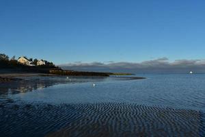 The ocean tides changing to high tide photo