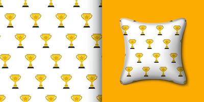 trofeo de patrones sin fisuras con almohada. ilustración vectorial vector