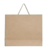 brown paper bag isolated on white with clipping path photo