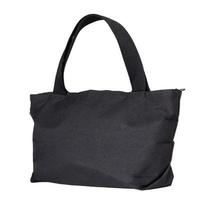 black cotton bag isolated on white background with clipping path photo