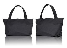 black cotton bag on white background photo