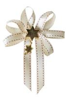 Gift ribbon bow isolated on white background with clipping path photo