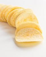 potato chips isolated on white background photo