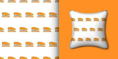Stapler seamless pattern with pillow. Vector illustration