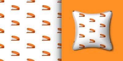 Stapler seamless pattern with pillow. Vector illustration