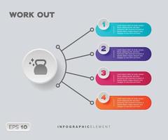 Work Out Infographic Element vector