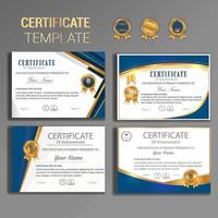 Appreciation and achievement certificate template design in vector