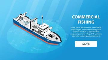 Commercial Fishing Banner vector