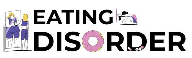 Eating Disorder Donut Composition vector