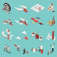 Business Competition Isometric Set vector