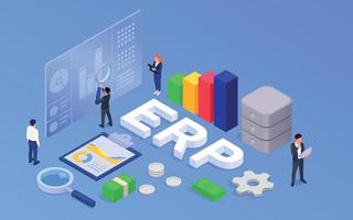 ERP Isometric Background vector