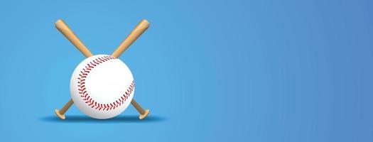 béisbol y bates de béisbol sobre un fondo blanco, juego de deporte, ilustración vectorial. vector