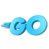 3d golang programmazione linguaggio logo png