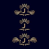 ROYAL LUXURY ORNATE LOGO LETTER J vector