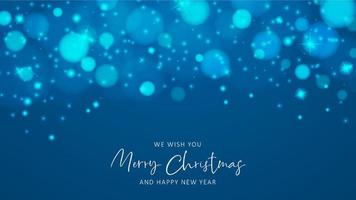 Beautiful Christmas background with bokeh and snowflake design vector