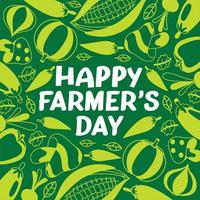 happy farmers day in vector illustration