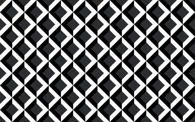 Black and white seamless vector geometric pattern. Monochrome repeating pattern. Abstract background with squares rotated by 45 degrees.