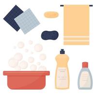cleaning tools set vector