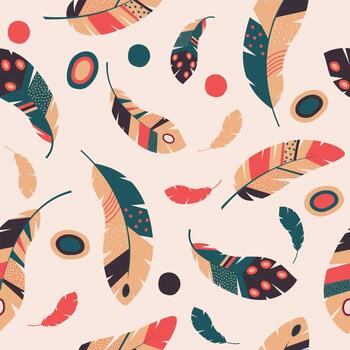 pattern with feathers vector