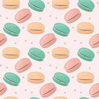 pattern with colorful macaroons vector