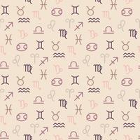 zodiac signs seamless pattern vector