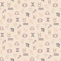 zodiac signs seamless pattern vector