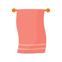ilustración de una toalla rosa colgada vector